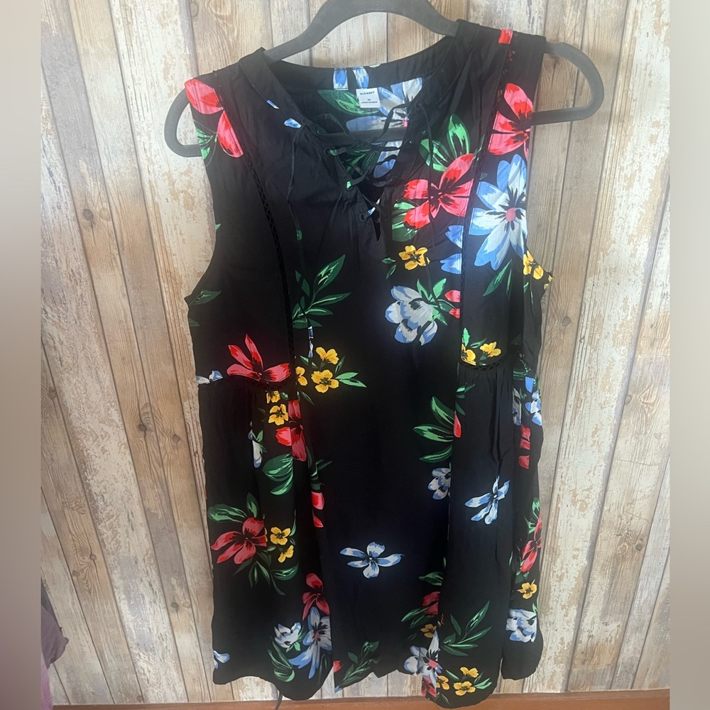 Flower tank top flowy dress